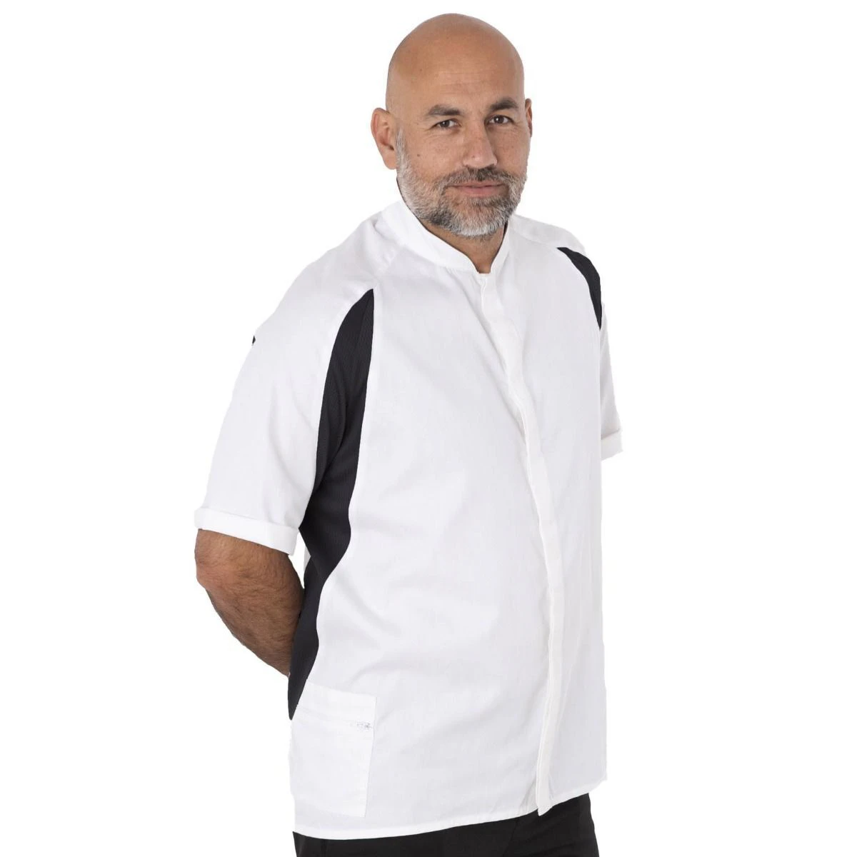 Le Chef Unisex Adult Single-Breasted Chef Jacket (White/Black) - PC4657