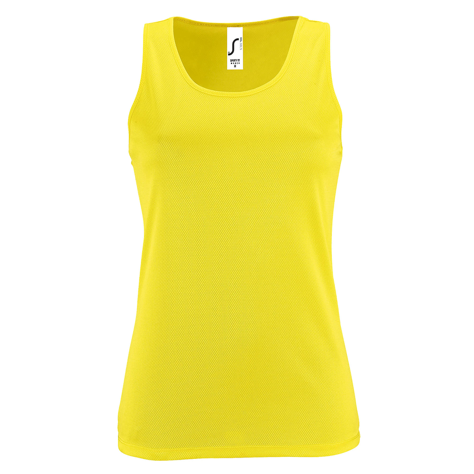 SOLS Womens Sporty Performance Sleeveless Tank Top (Neon Yellow) - PC3132