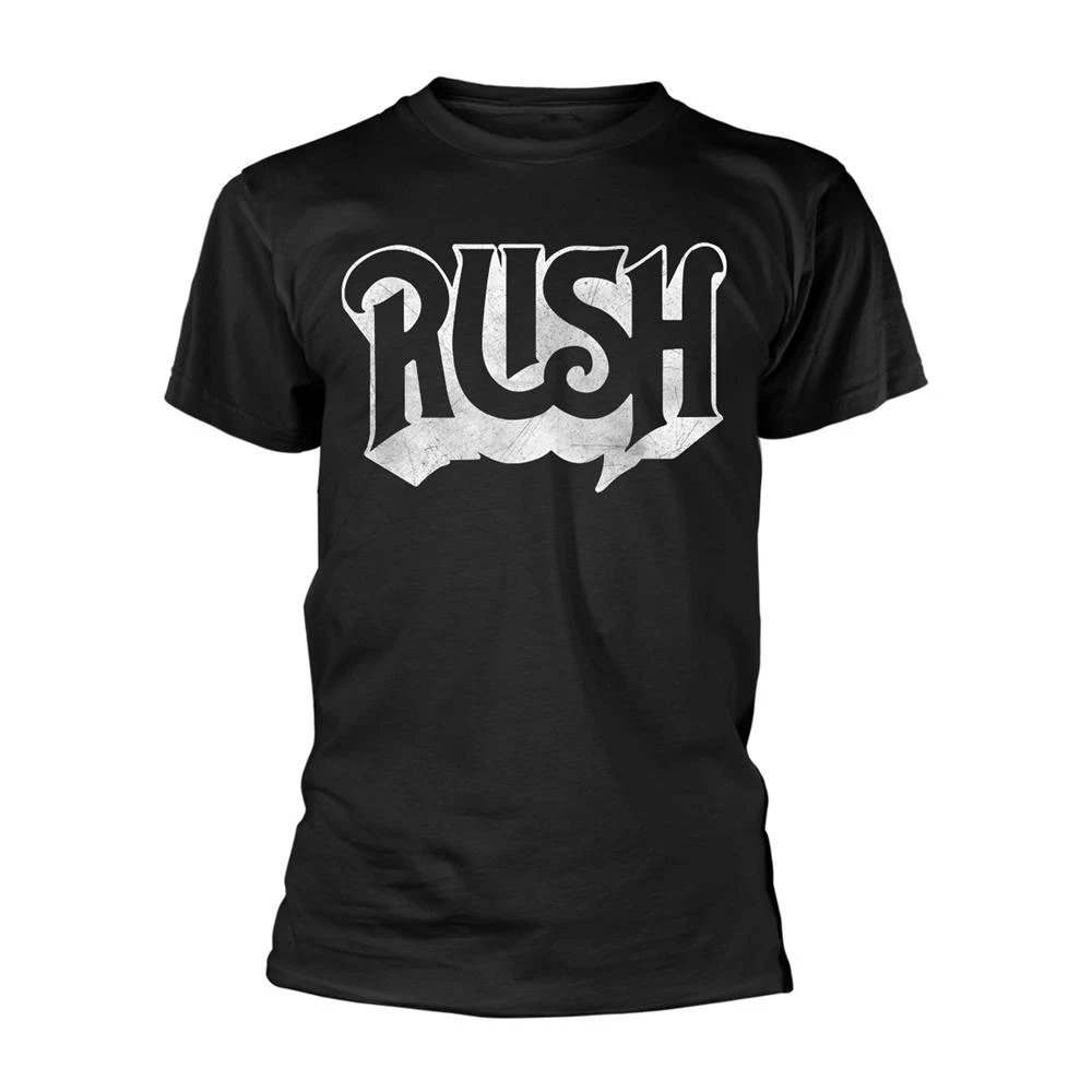 Rush Unisex Adult Distressed T-Shirt (Black) - PH588