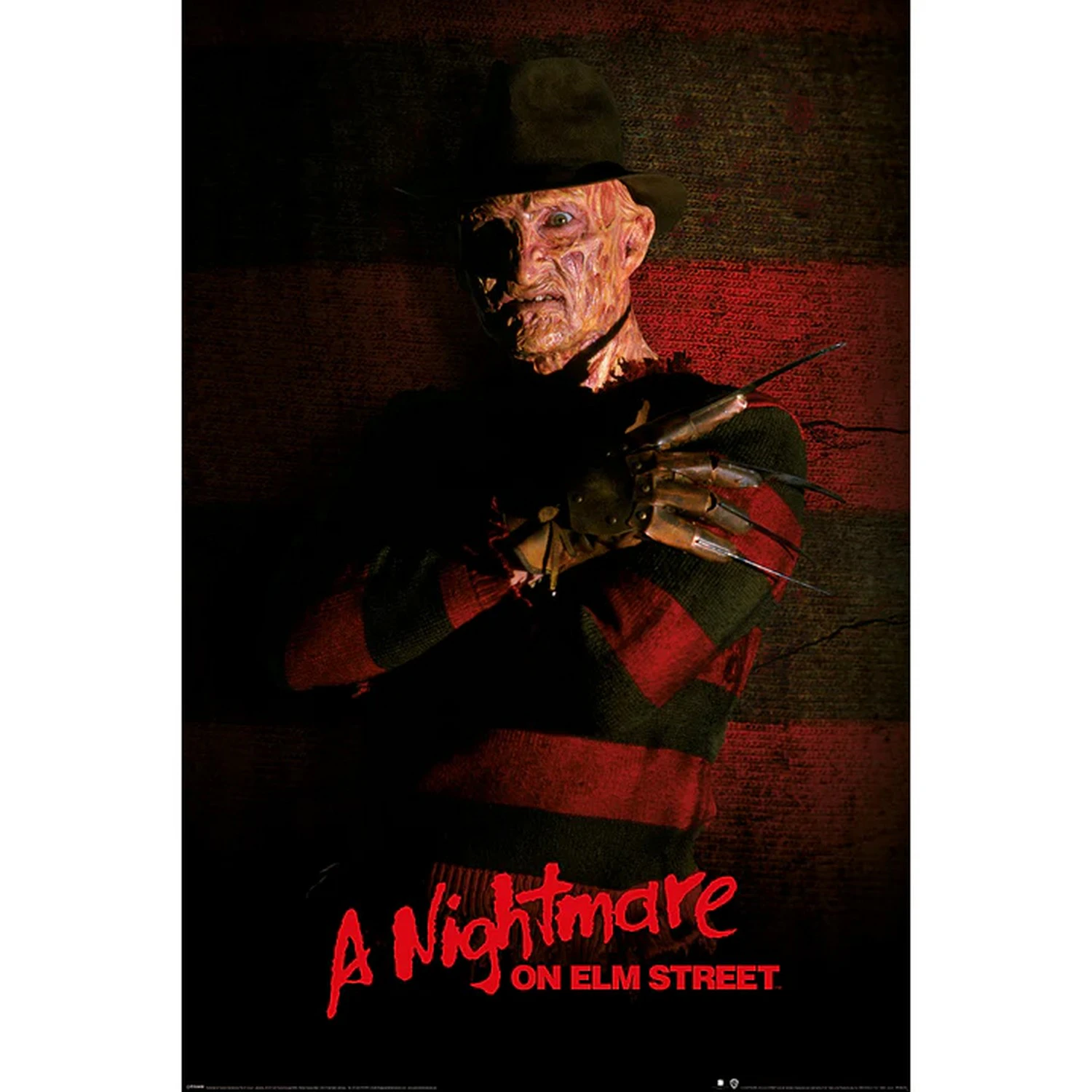 Nightmare On Elm Street Freddy Krueger Poster (Black/Red) - PM4830