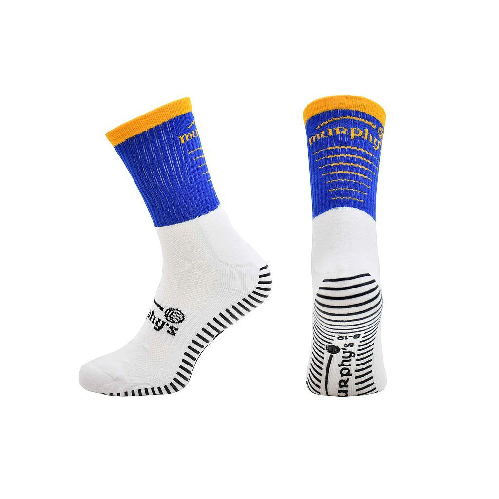 Murphys Childrens/Kids Pro GAA Gripped Mid Calf Socks (Royal Blue/Amber) - RD3082