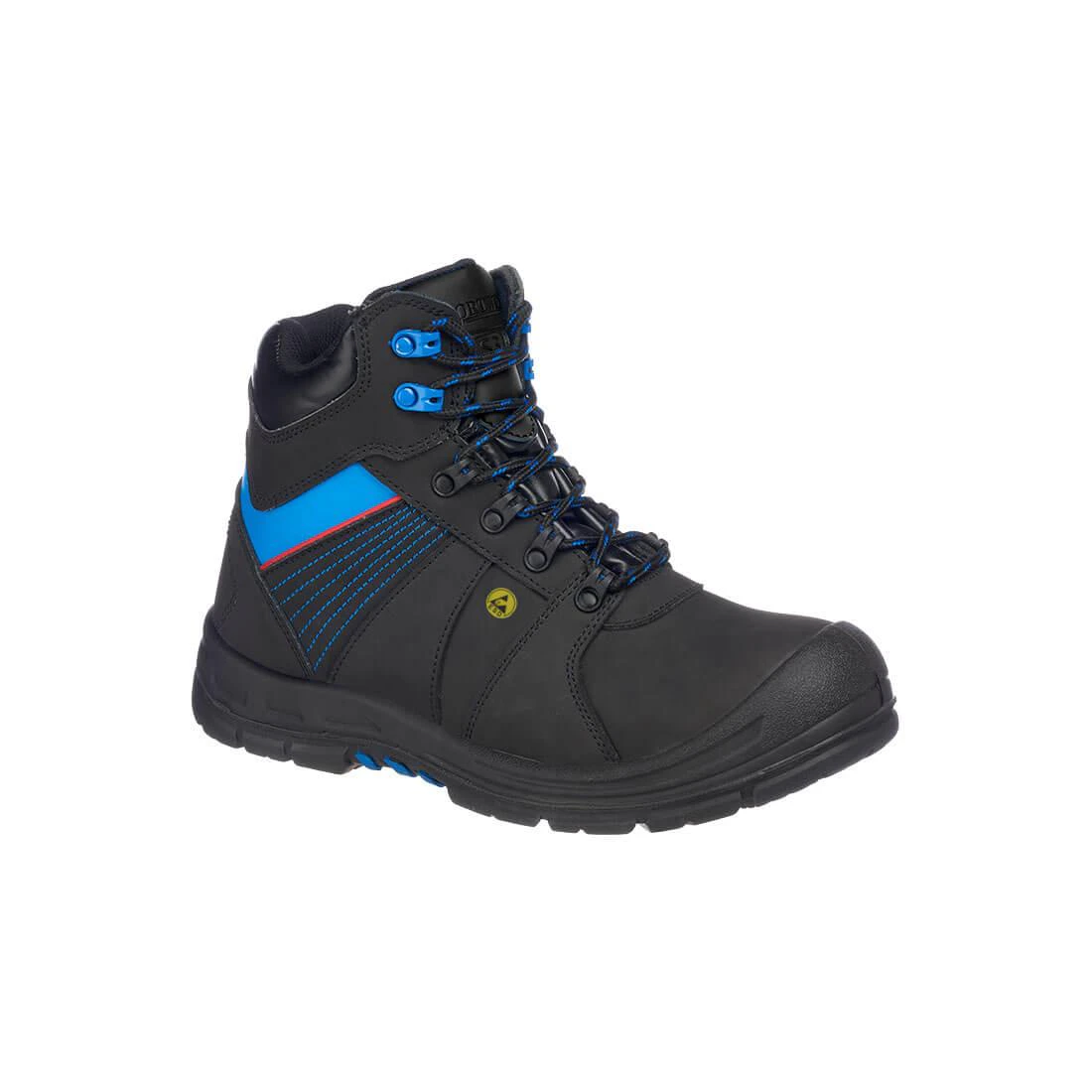 Portwest Unisex Adult Protector Leather Compositelite Safety Boots (Black/Blue) - PW1429