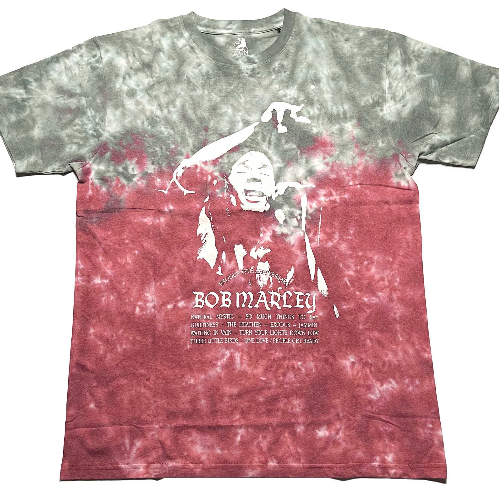 Bob Marley Unisex Adult Exodus Playlist Tie Dye T-Shirt (Red) - RO3316