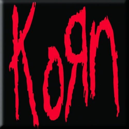 Korn Logo Fridge Magnet (Black/Red) - RO7031