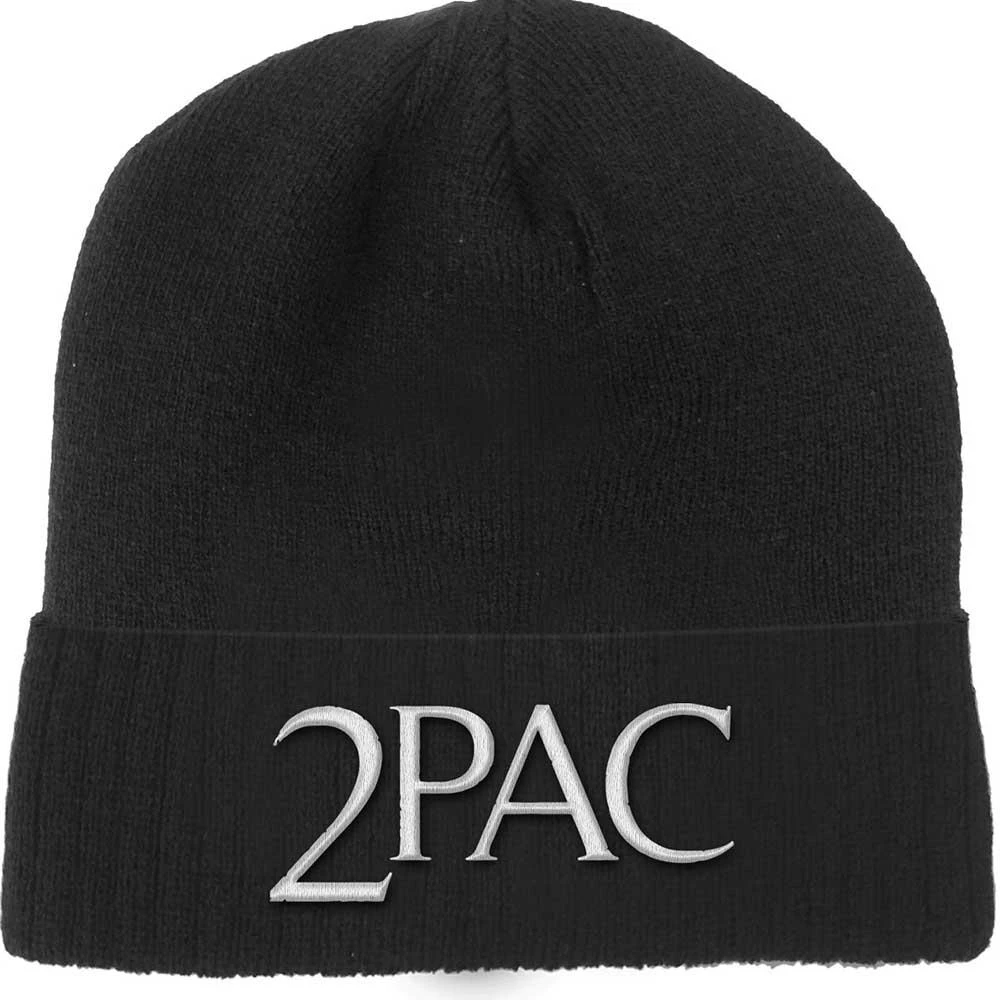 Tupac Shakur Unisex Adult Logo Beanie (Black) - RO3501