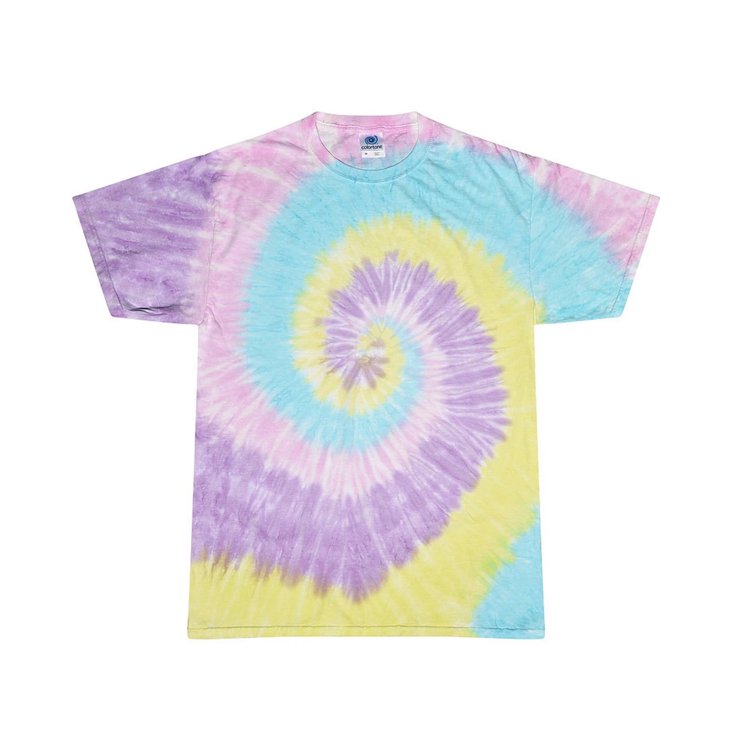 Colortone Womens Rainbow Tie-Dye Short Sleeve Heavyweight T-Shirt (Jelly Bean) - RW2627