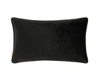 Furn Inked Wild Piped Velvet Cushion Cover (Gold/Black) - RV3263