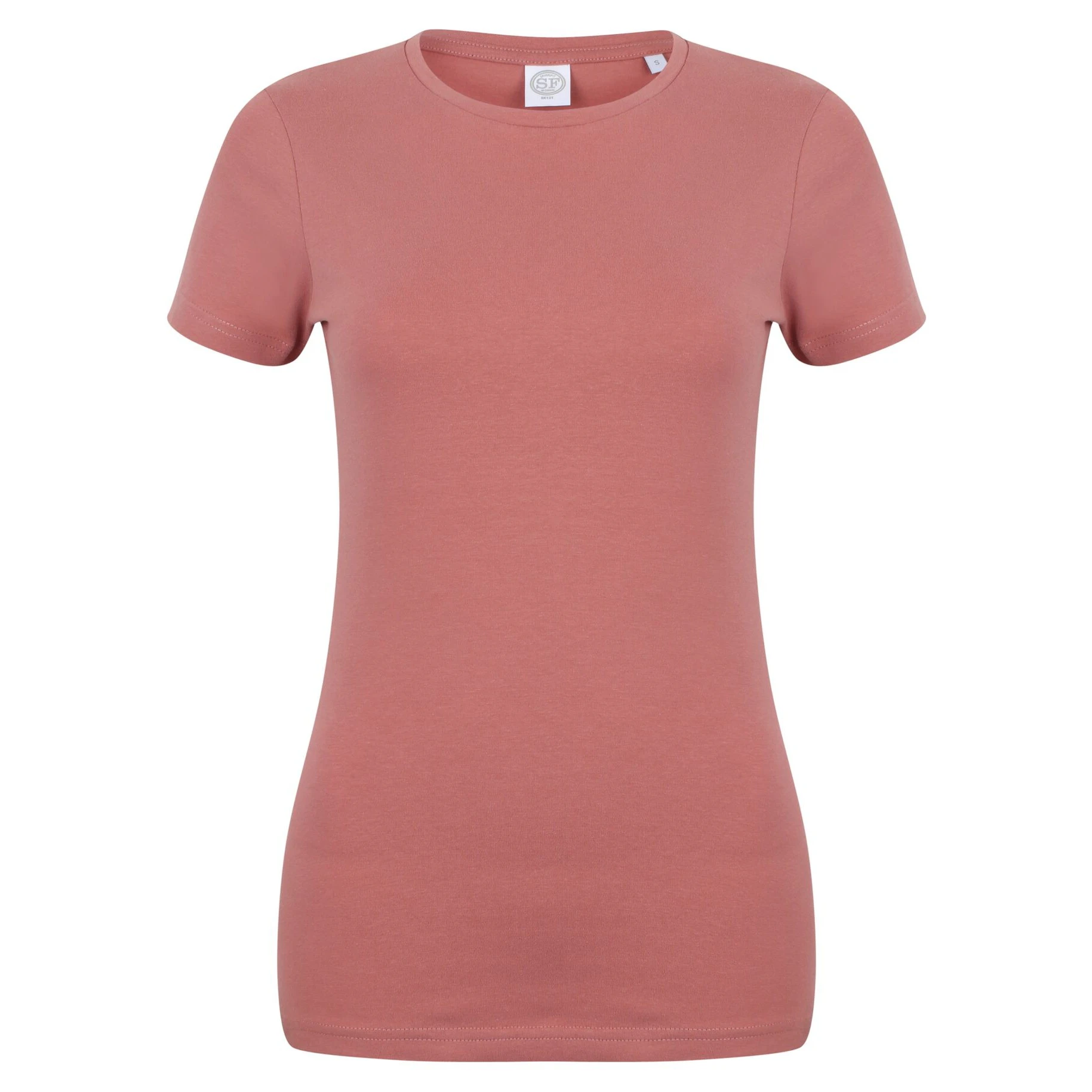 Skinni Fit Womens Feel Good Stretch Short Sleeve T-Shirt (Clay) - RW4422