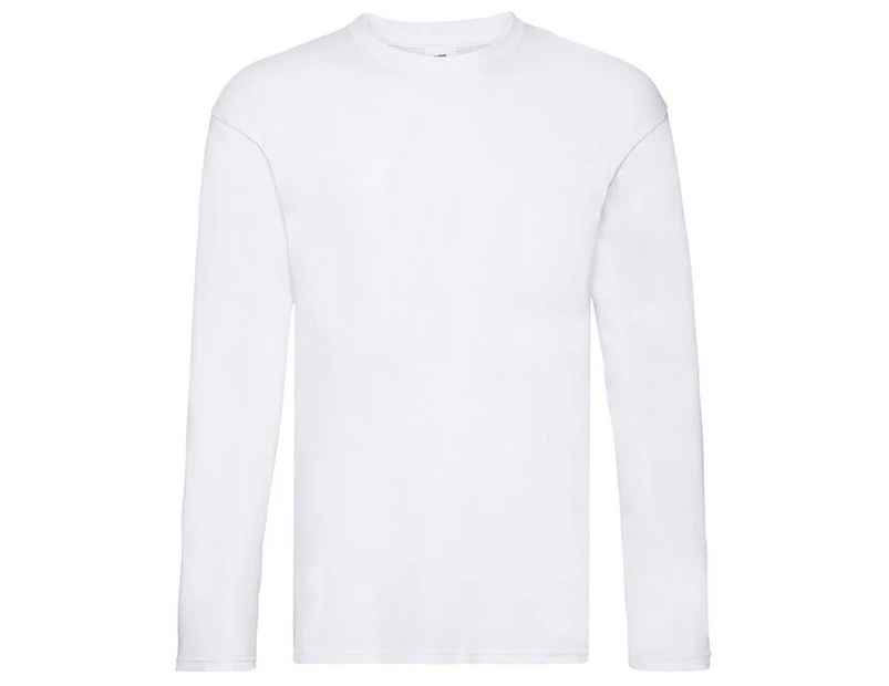 Fruit of the Loom Mens Original Long-Sleeved T-Shirt (White) - RW9300