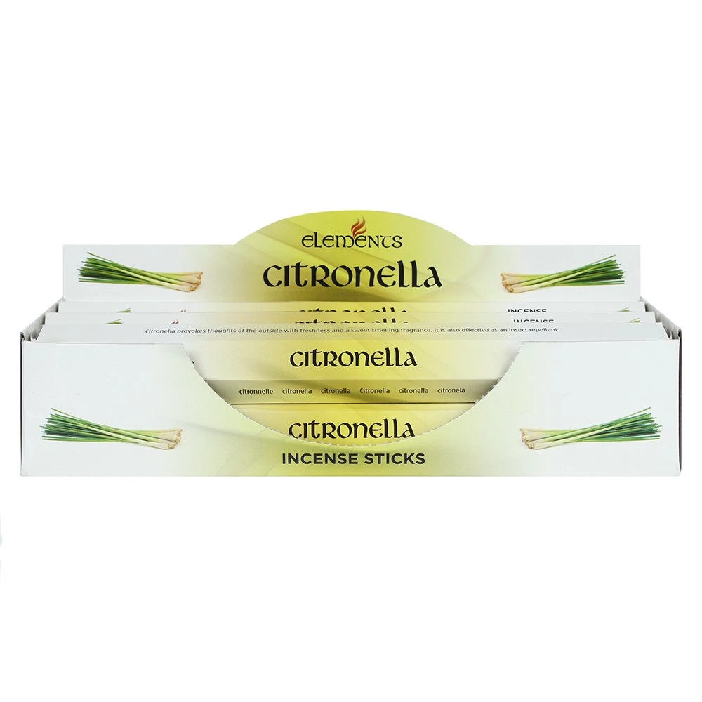 Elements Citronella Incense Sticks (Box Of 6 Packs) (White/Green) - SD1388