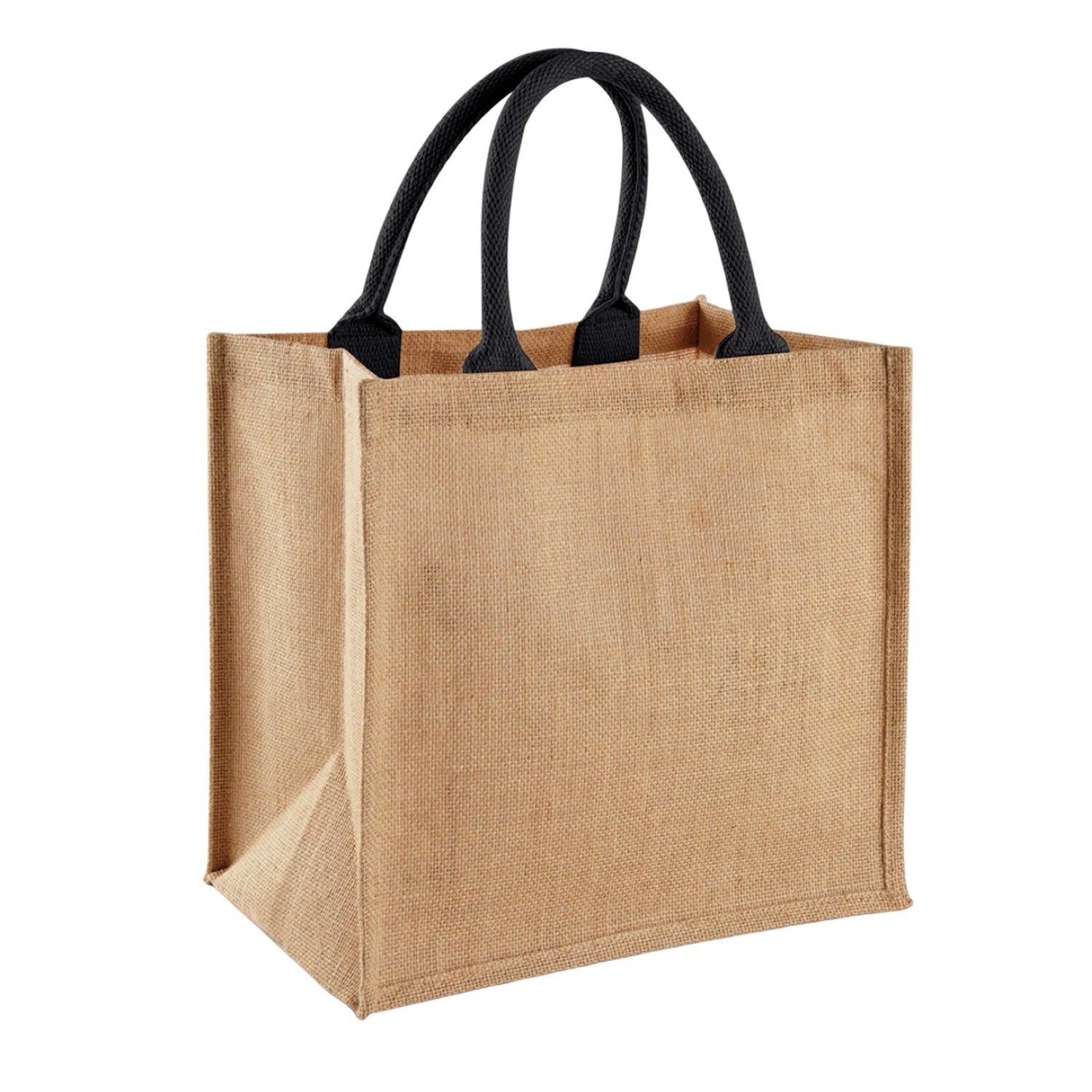 Westford Mill Midi Jute Tote Bag (Natural/Black) - RW9917