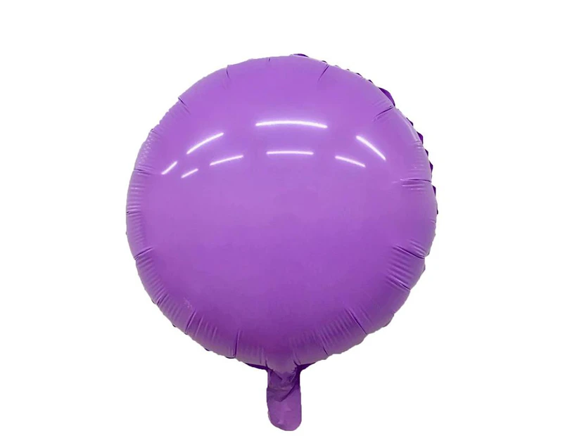 Realmax Macaron Round Foil Balloon (Pack of 10) (Purple) - SG22300