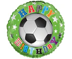 Simon Elvin 18 Inch Happy Birthday Football Foil Balloon (Green) - SG12564