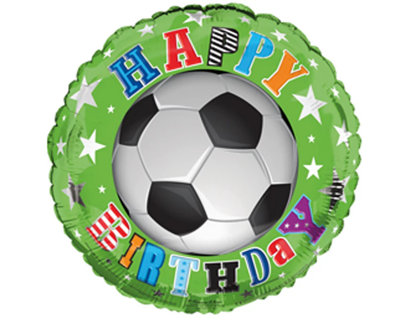 Simon Elvin 18 Inch Happy Birthday Football Foil Balloon (Green) - SG12564