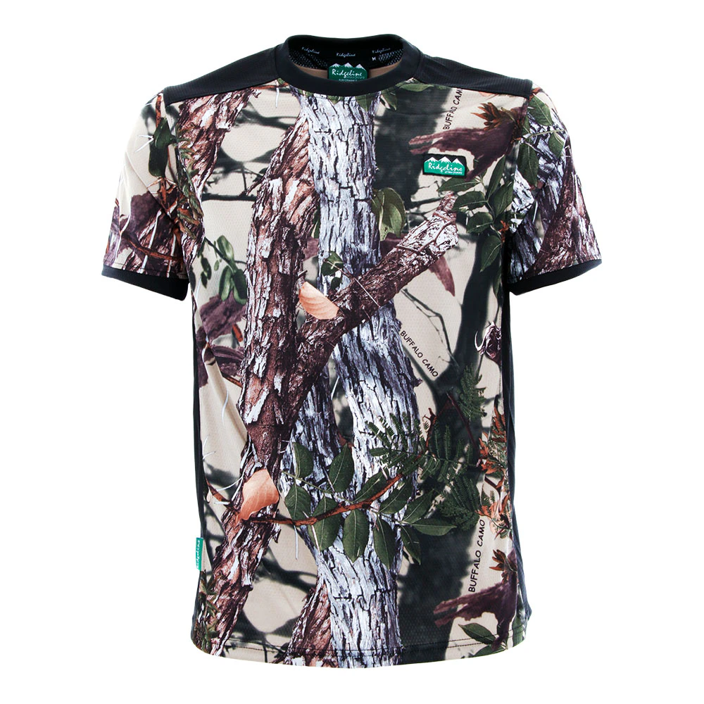 Ridgeline Breeze Mens T-Shirt Buffalo Camo XS - Green