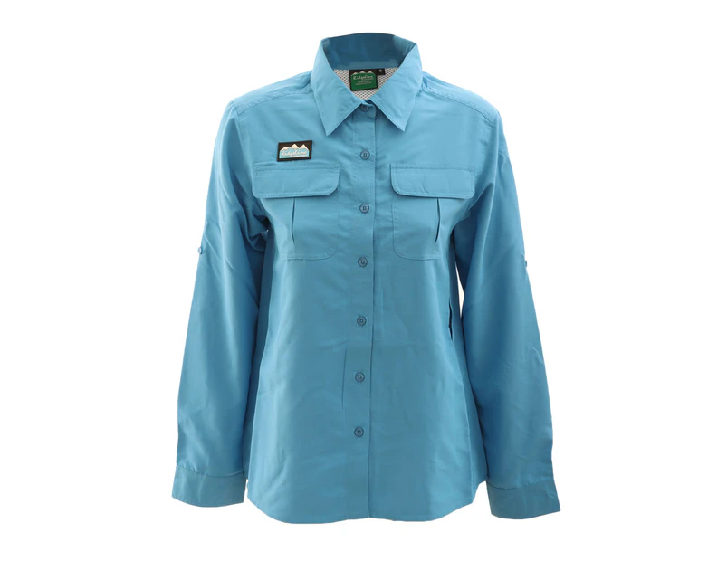 Ridgeline Basa UPF 50 Womens Long Sleeve Shirt Blue XS - Blue