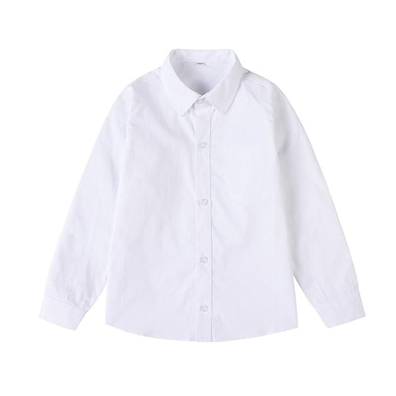 White Girls Peter Pan Collar Long Sleeve School Shirt with two button ...