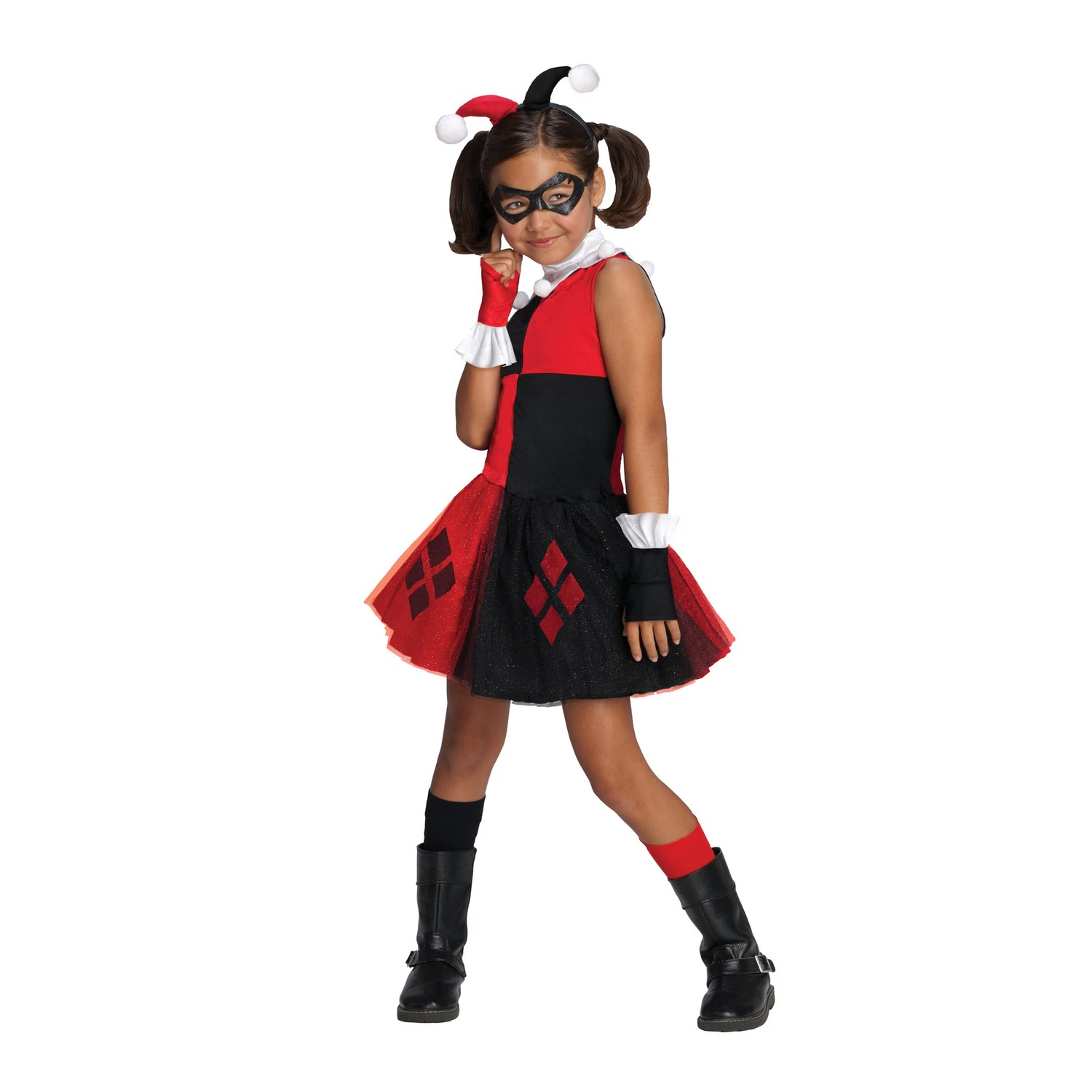 Harley Quinn Childrens/Kids Tutu Costume (Red/Black) - BN5166