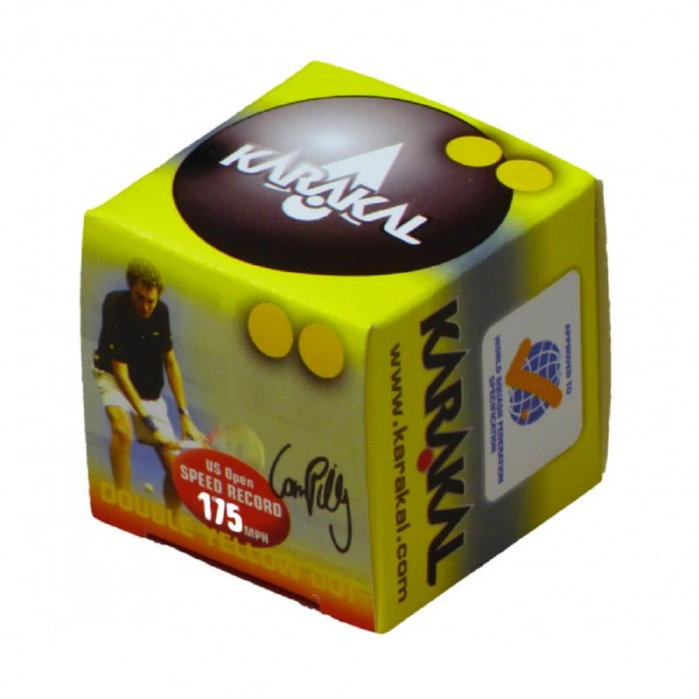 Karakal Elite Squash Balls (Pack of 3) (Yellow) - CS681