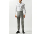 Burton Mens Tweed Crosshatch Slim Suit Trousers (Grey) - BW364