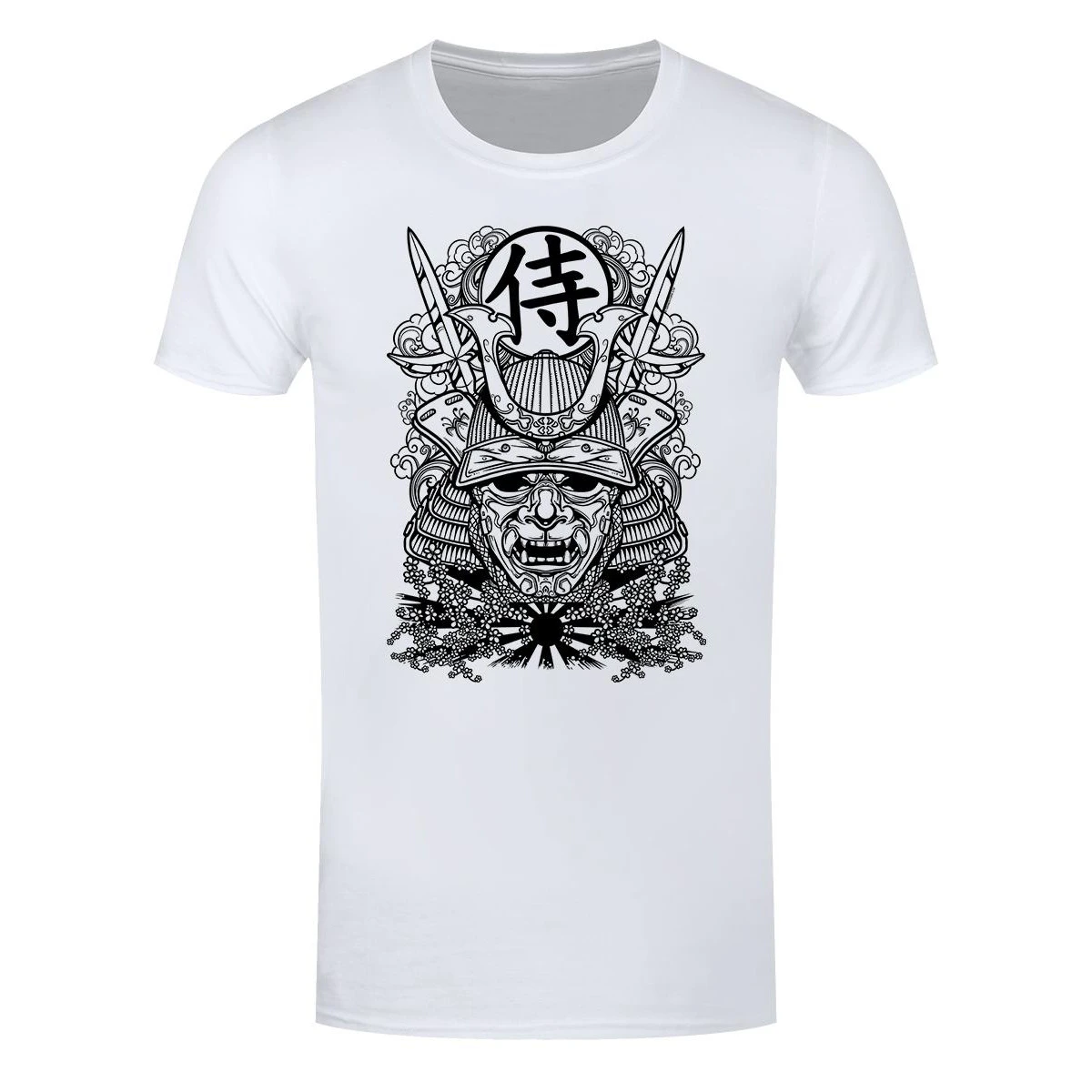 Unorthodox Collective Mens Edo Warrior Mask T-Shirt (White/Black) - GR2991