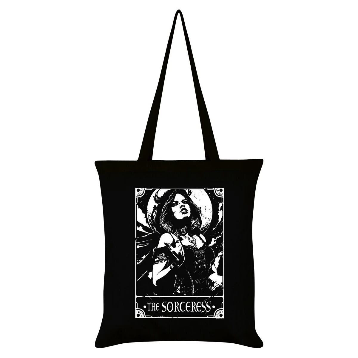 Deadly Tarot The Sorceress Tote Bag (Black/White) - GR5743