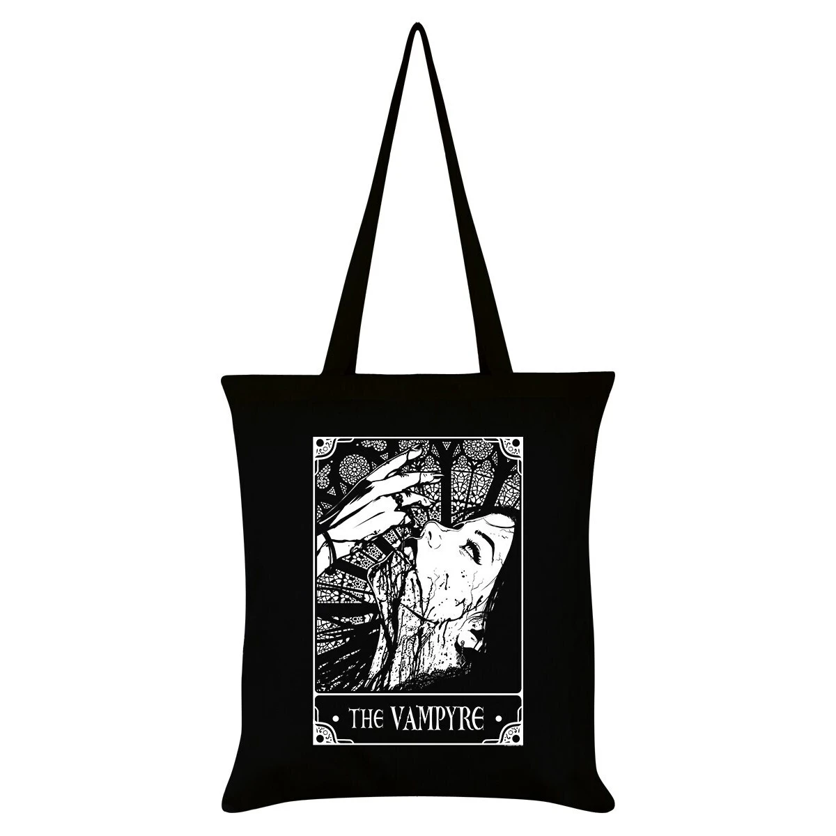 Deadly Tarot The Vampyre Tote Bag (Black/White) - GR5737