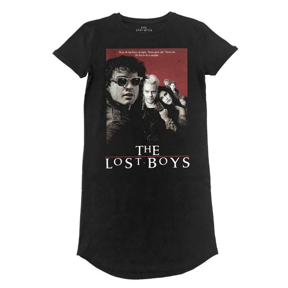 The Lost Boys Womens Poster T-Shirt Dress (Black) - HE1248