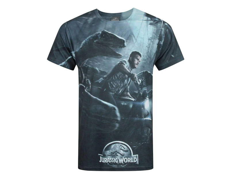 Jurassic World Childrens/Kids Raptors Sublimated T-Shirt (Black) - NS8345