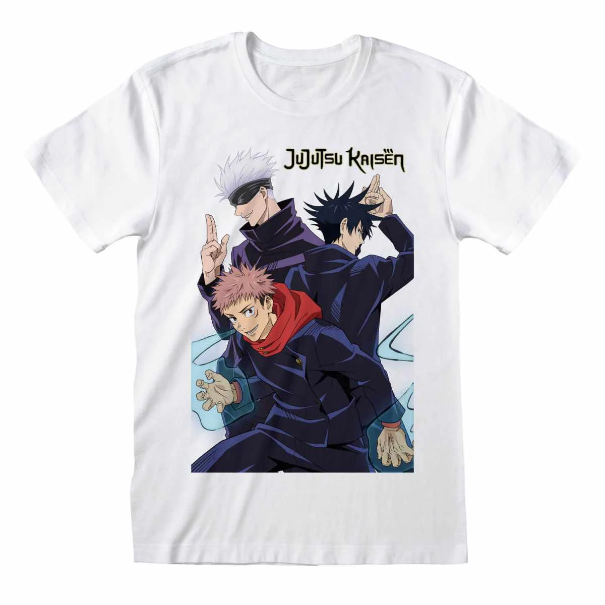 Jujutsu Kaisen Unisex Adult Trio T-Shirt (White) - HE854