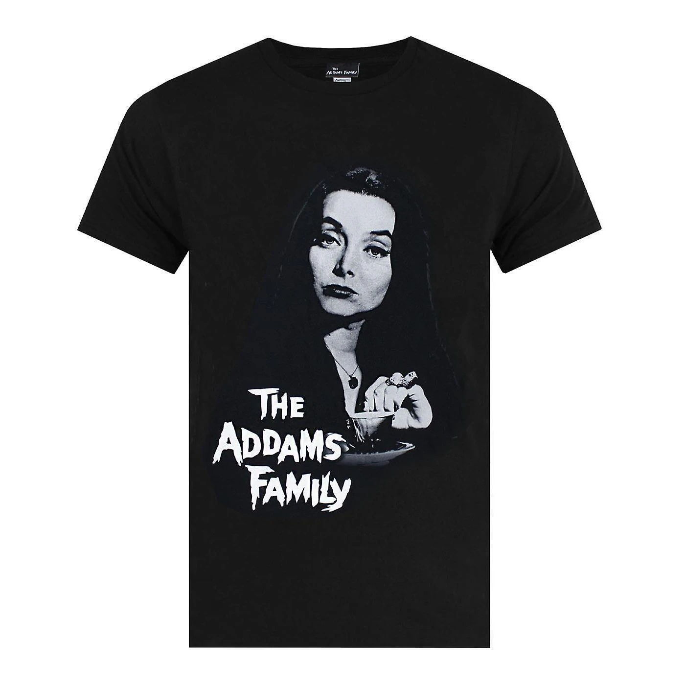 The Addams Family Womens Morticia Addams Oversized T-Shirt (Black) - NS6023