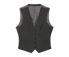 Burton Mens Essential Single-Breasted Slim Waistcoat (Charcoal) - BW511