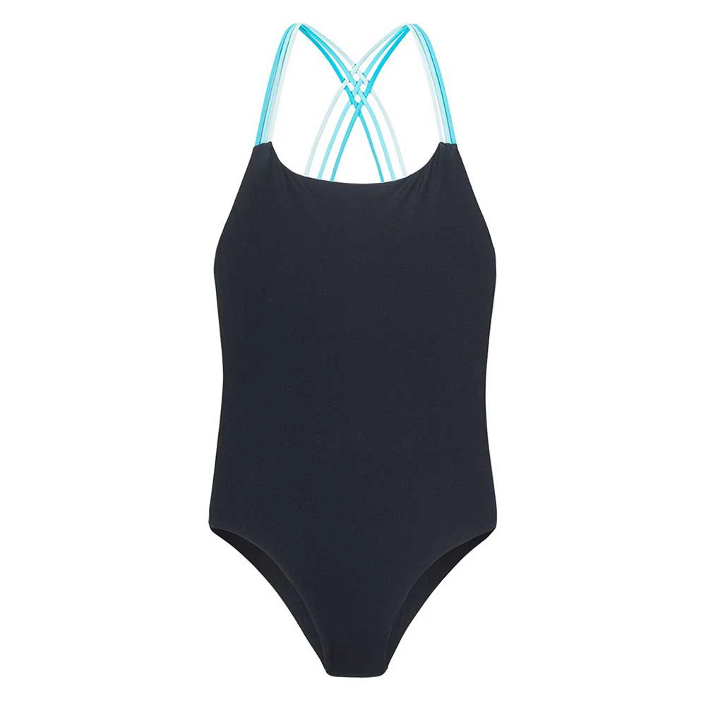 Aquawave Girls Harma One Piece Swimsuit (Black/Blue Radience) - IG1085