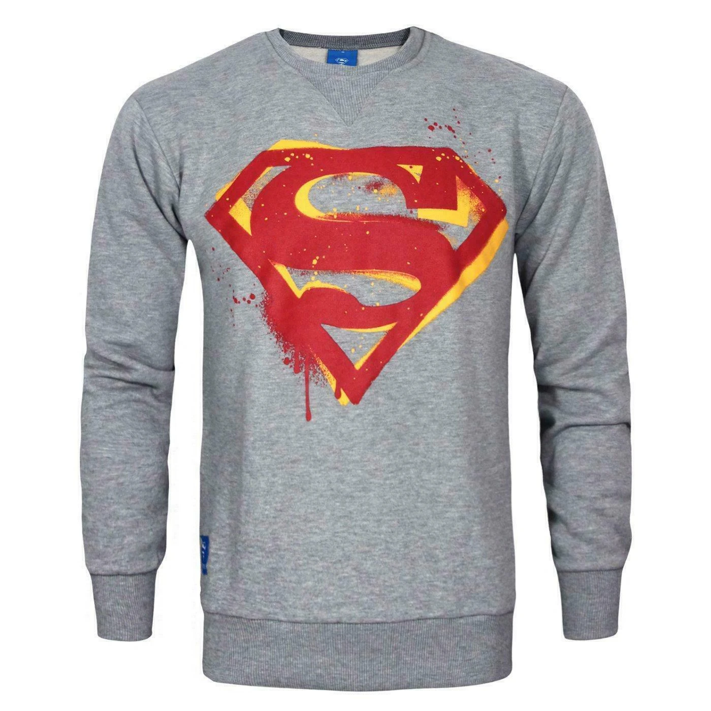 Superman Mens Stencil Sweatshirt (Grey) - NS5712