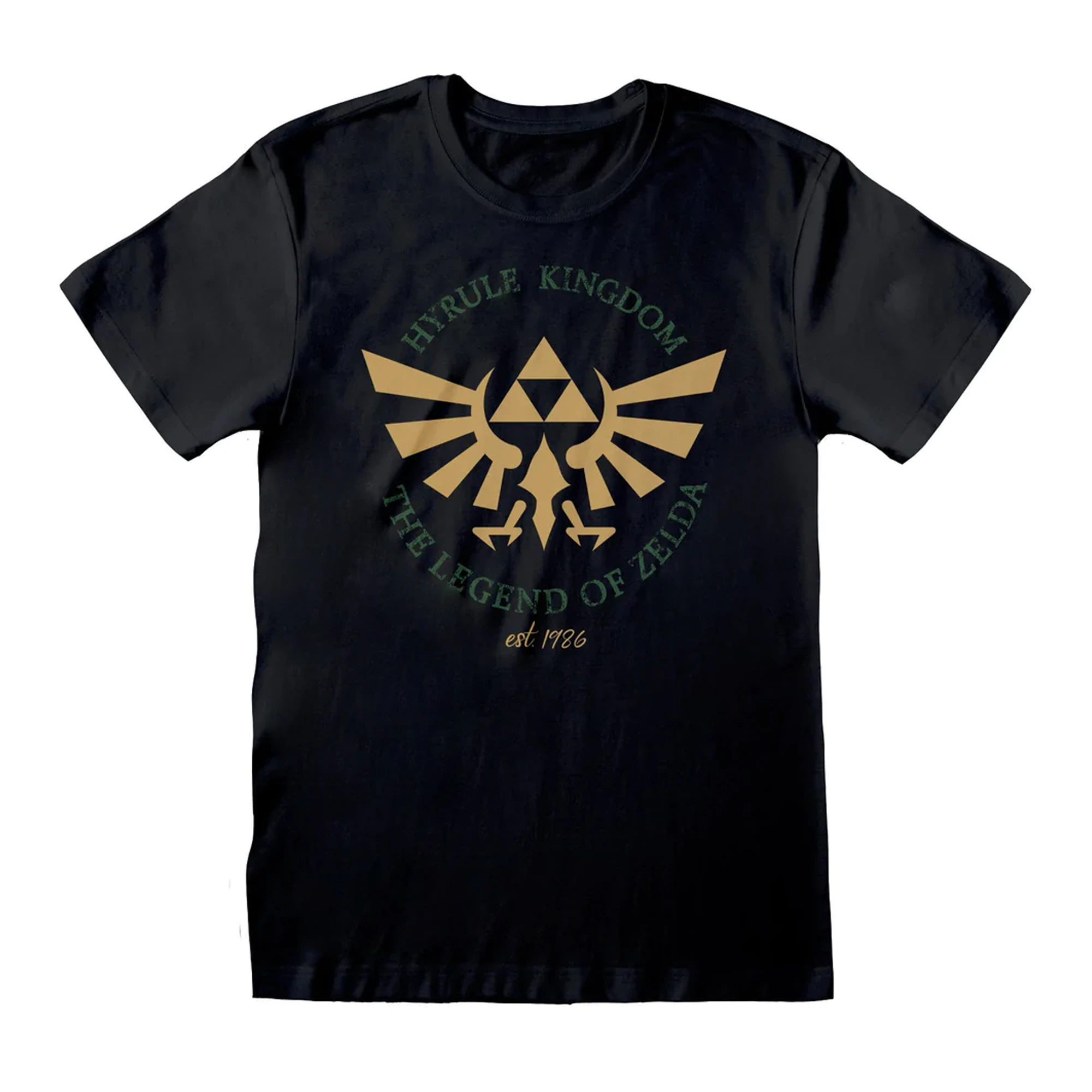 Legend Of Zelda Unisex Adult Hyrule Kingdom Crest T-Shirt (Black) - HE886