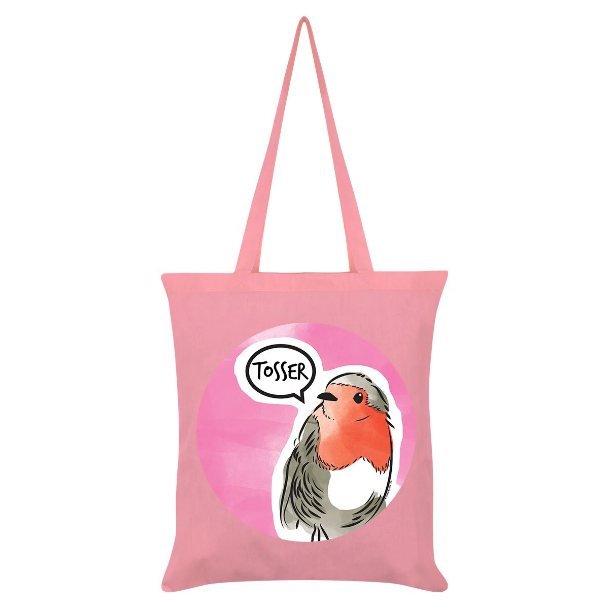 Cute But Abusive Tosser Tote Bag (Pale Pink/White/Brown) - GR6340