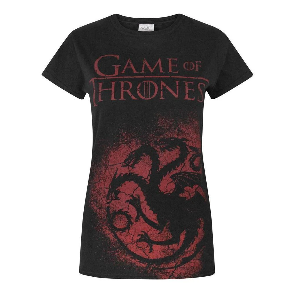 Game of Thrones Womens Targaryen T-Shirt (Black) - NS7226