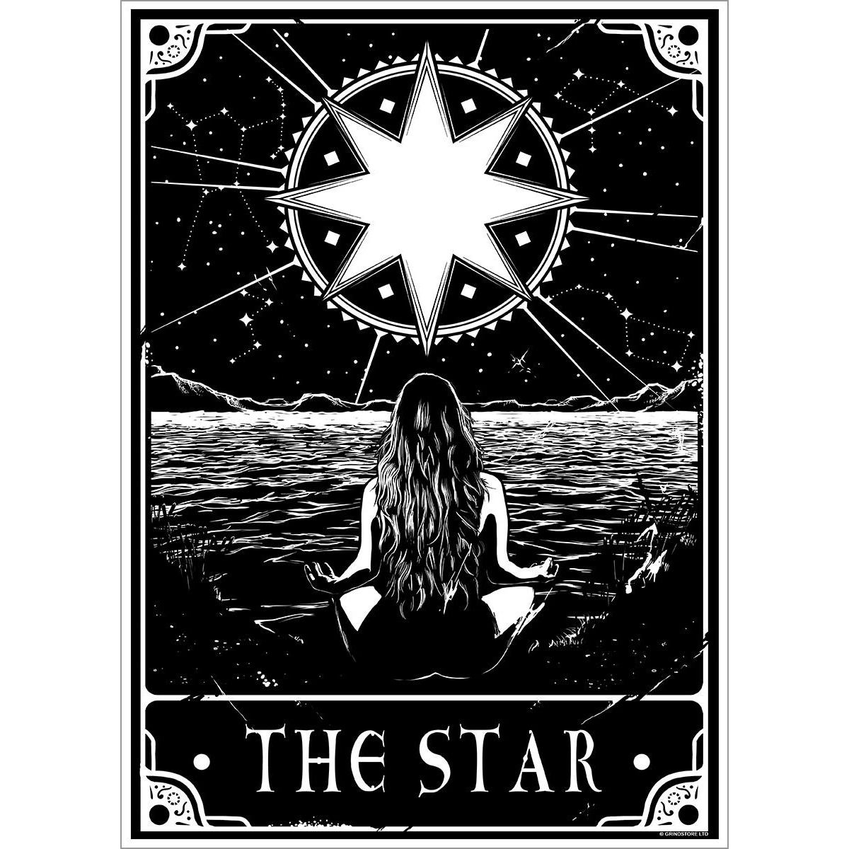 Deadly Tarot The Star Mini Poster (Black/White) - GR3156