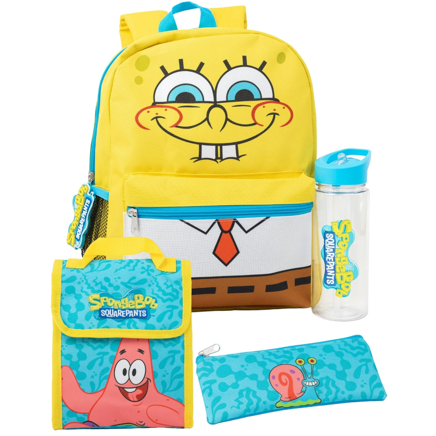 SpongeBob SquarePants Logo Backpack Set (Yellow/Blue) - NS7550