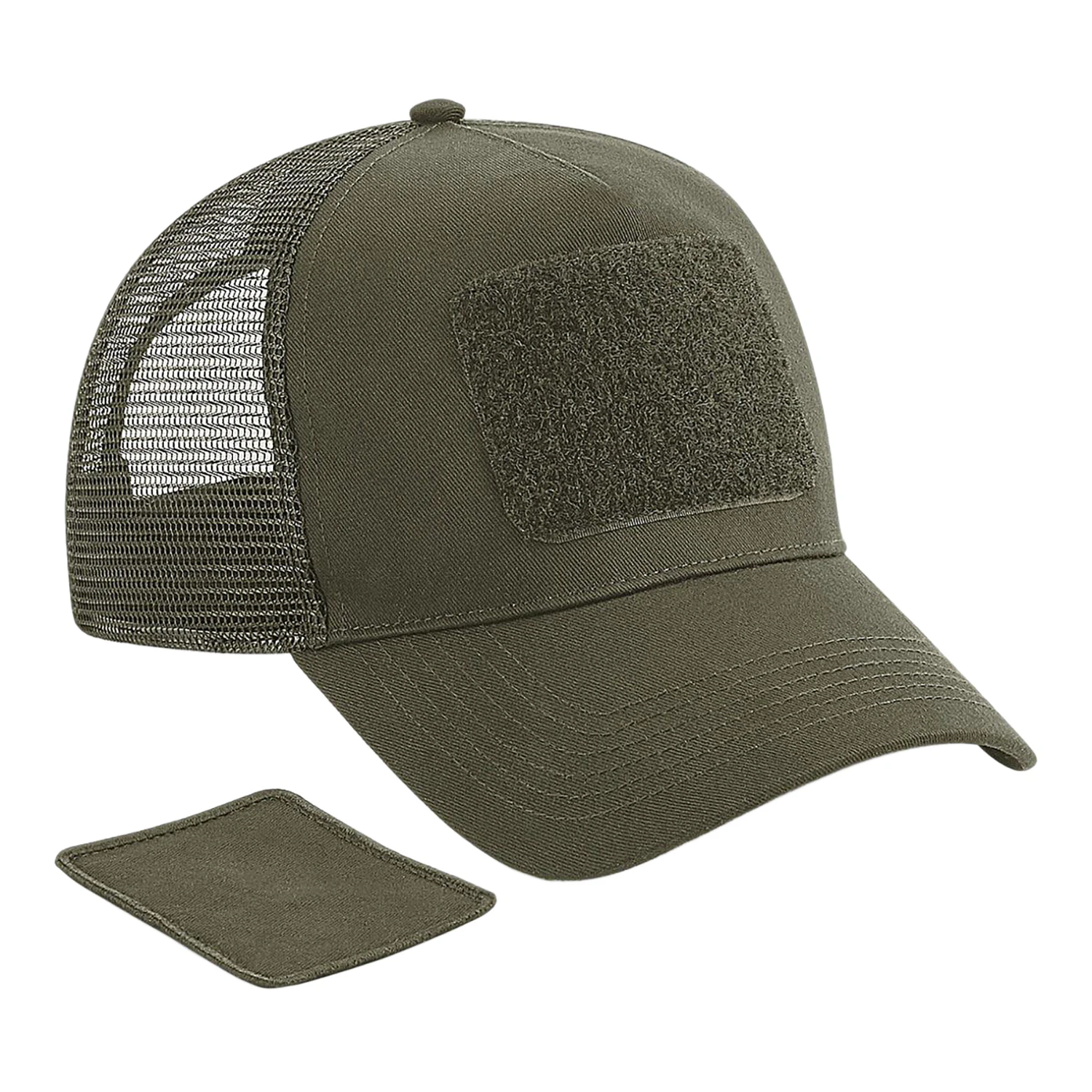 Beechfield Patch Snapback Trucker Cap (Military Green) - PC3956