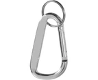 Timor Recycled Aluminium Carabiner Key Chain (Silver) - PF4253