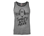 Junk Food Mens Snoopy Wuz Here Vest Top (Grey) - NS8000