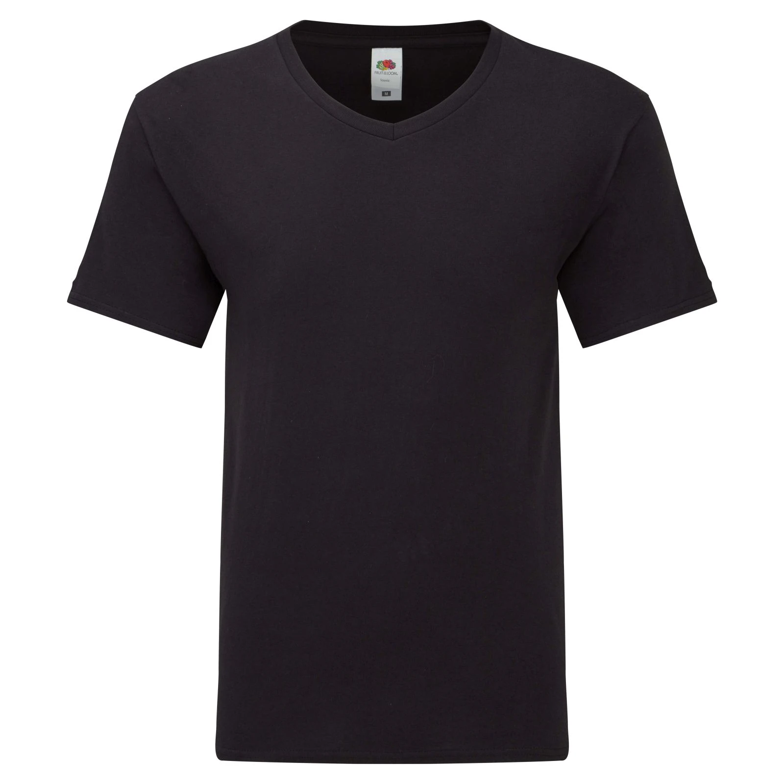 Fruit Of The Loom Mens Original V Neck T-Shirt (Black) - PC3034