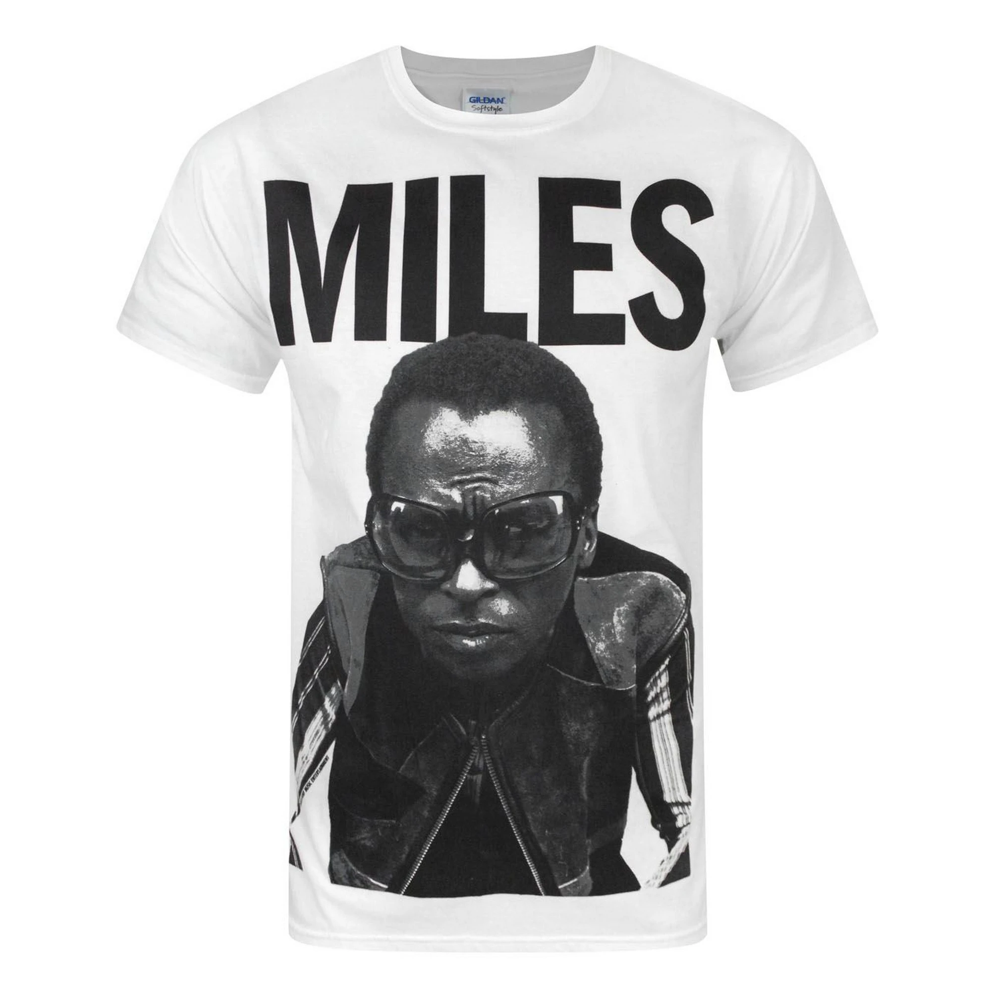 Miles Davis Mens Portrait T-Shirt (White) - NS4085