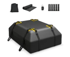 Costway 425L Car Roof Bag Waterproof Rooftop Cargo Carrier w/Non-slip Mat,Storage Bag, Coded Lock