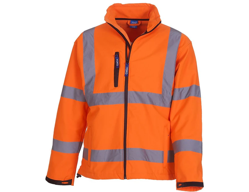 Yoko Unisex Adult Hi-Vis Soft Shell Jacket (Orange) - PC5608