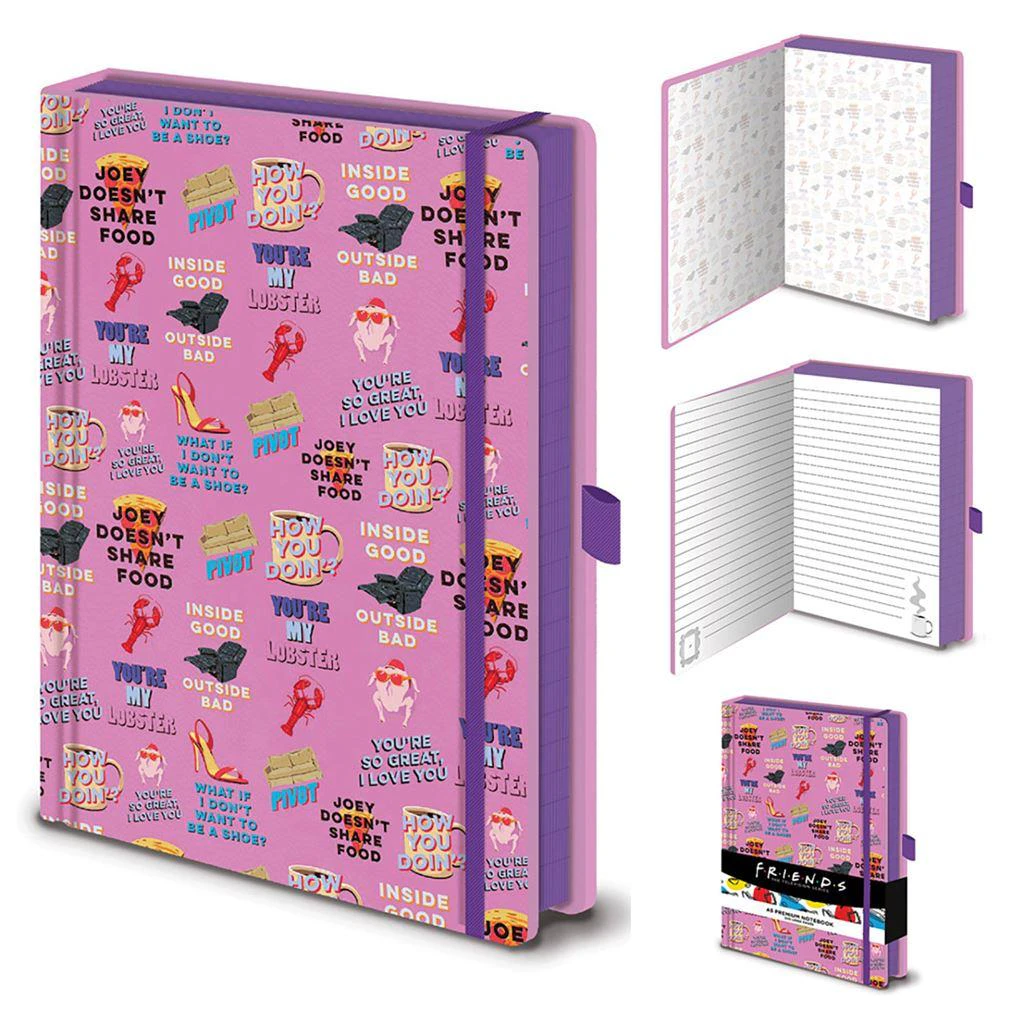 Friends Premium A5 Notebook (Purple/Pink) - PM4335