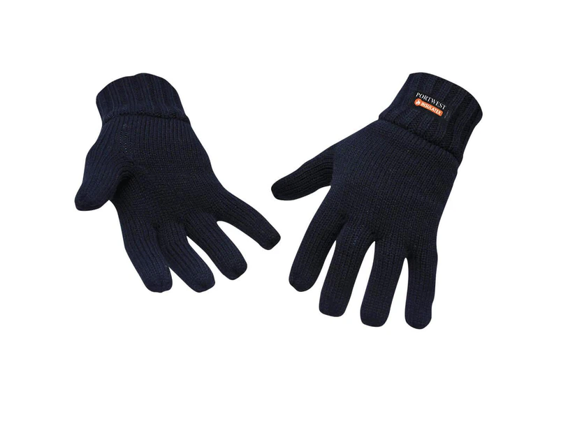 Portwest Knitted Winter Gloves (Navy) - PW486