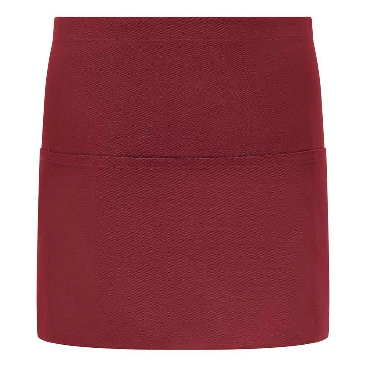 Brand Lab Unisex Adult Front Pocket Short Apron (Burgundy) - PC5139