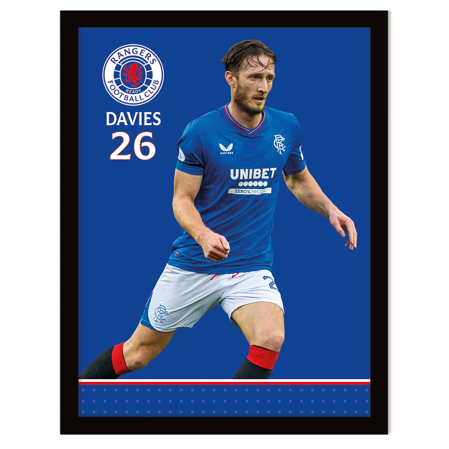 Rangers FC Davies Crest Paper Print (Royal Blue/White) - PM8131